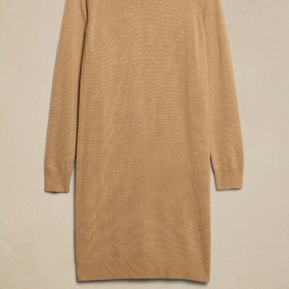 Banana Republic Camel Turtle-Neck Sweater Dress/NWT/S - Picture 5 of 15